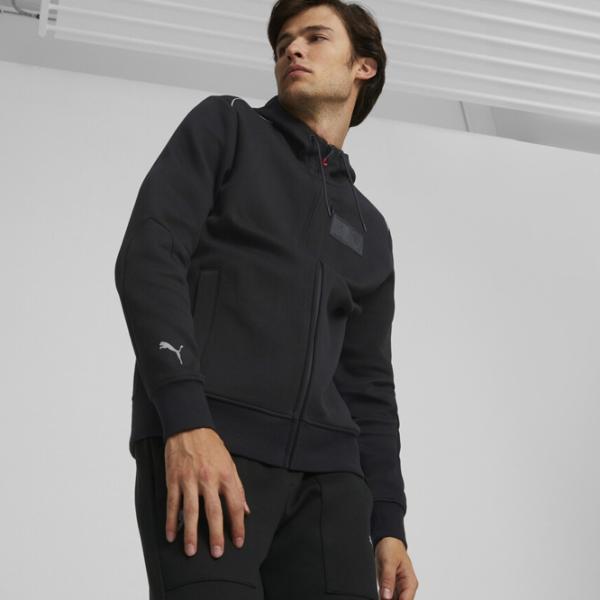 Hanorac pentru bărbați Puma Ferrari Style Hooded Sweat Jacket Drept/ Black photo 3