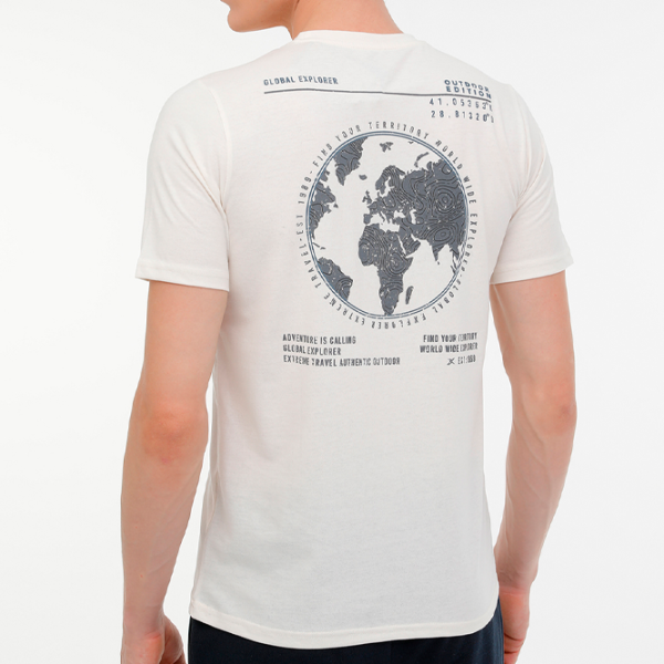 Tricou pentru bărbați Kinetix MR NEST 11SK01 3PR Bumbac/ Ecru photo 2