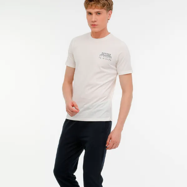 Tricou pentru bărbați Kinetix MR NEST 11SK01 3PR Bumbac/ Ecru photo 3
