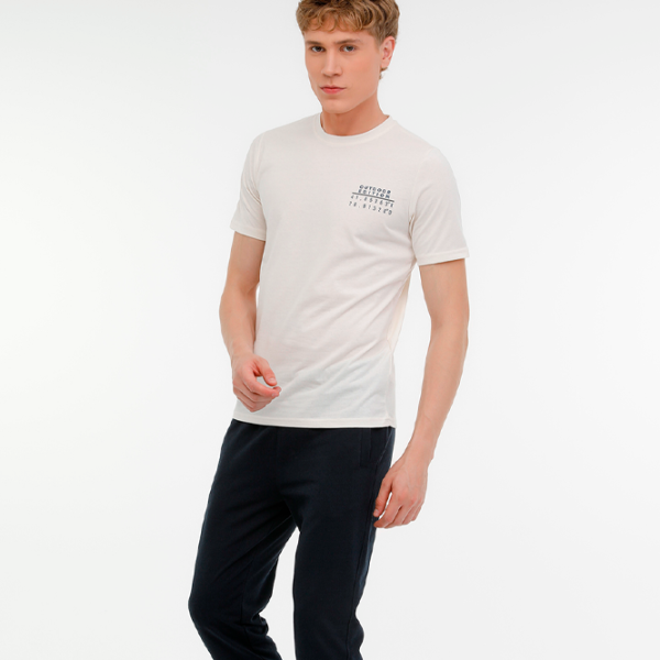 Tricou pentru bărbați Kinetix MR NEST 11SK01 3PR Bumbac/ Ecru photo 3