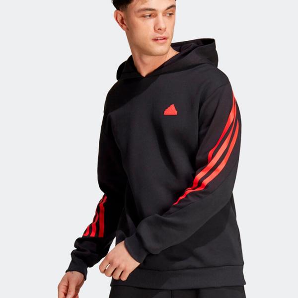 Толстовка для мужчин Adidas M Fi 3S Hd Прямой/ Черный photo 3