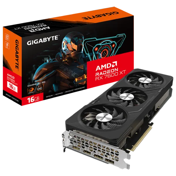 Placă video Gigabyte Radeon RX 7600 XT GAMING OC  PCI Express x8 4.0 / 16 GB photo 6 Placă video Gigabyte Radeon RX 7600 XT GAMING OC  PCI Express x8 4.0 / 16 GB photo 6