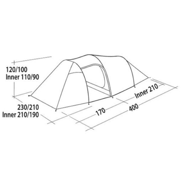 Палатка Easy Camp Magnetar 400 Rustic Серый Зелёный photo 4