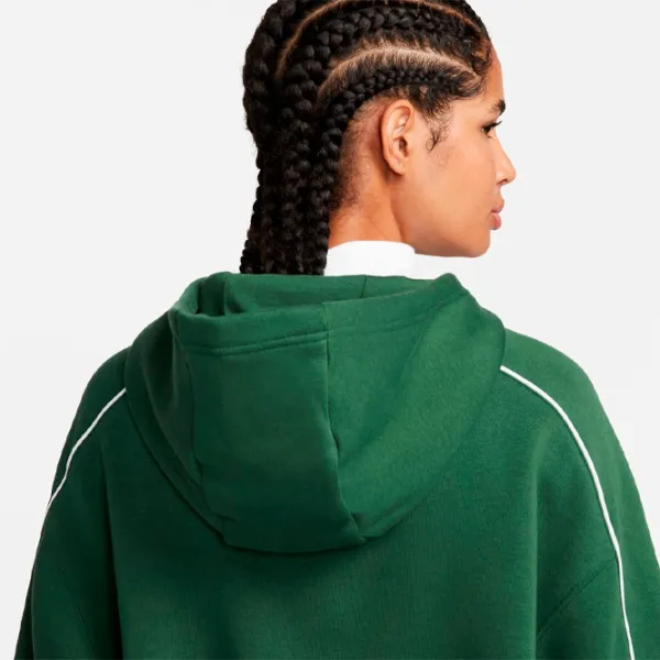 Hanorac pentru femei Nike Sportswear Oversized Fleece Pullover Green photo 4