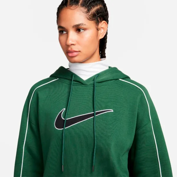 Толстовка для женщин Nike Sportswear Oversized Fleece Pullover Зелёный photo 3