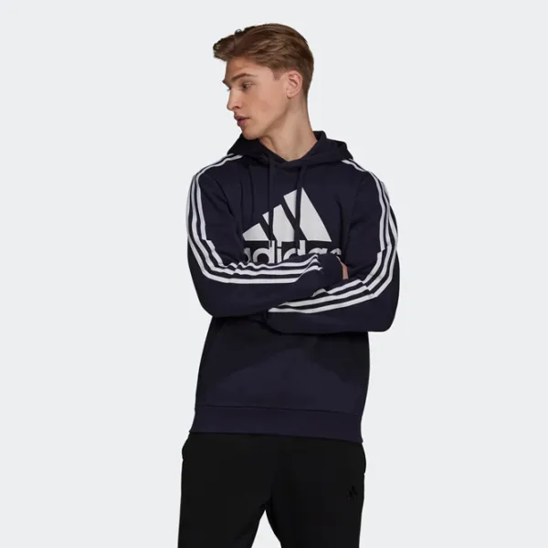 Hanorac pentru bărbați Adidas Box Logo 3S Fleece Drept/ Dark Blue photo 2
