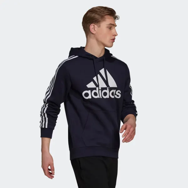 Hanorac pentru bărbați Adidas Box Logo 3S Fleece Drept/ Dark Blue photo 4