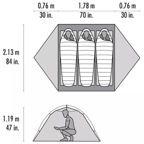 Палатка MSR Access 3 Оранжевый photo 3