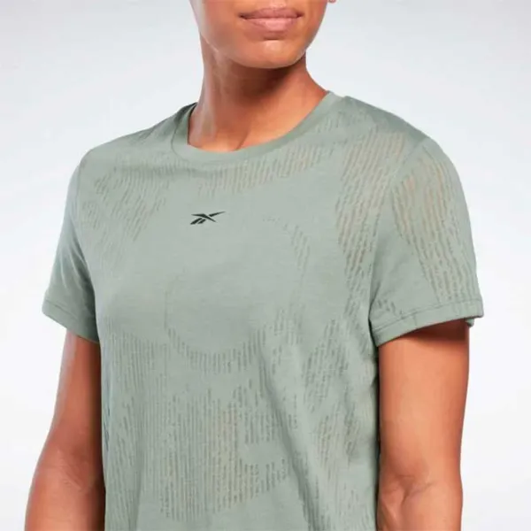 Футболка для женщин Reebok Burnout Tee Полиэстер/ Зелёный photo 4