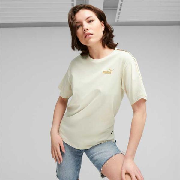 Футболка для женщин Puma Ess+ Minimal Gold Tee Alpine Snow Хлопок/ Бежевый photo 3 Футболка для женщин Puma Ess+ Minimal Gold Tee Alpine Snow Хлопок/ Бежевый photo 3