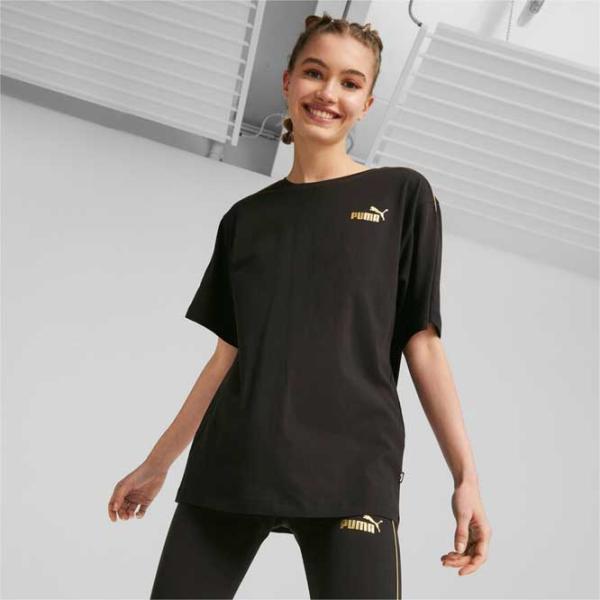 Футболка для женщин Puma Ess+ Minimal Gold Tee Хлопок/ Черный photo 3