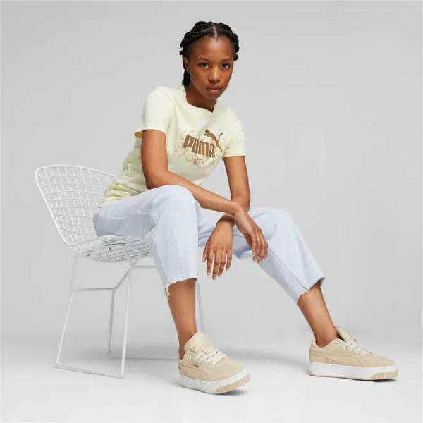 Tricou pentru femei Puma Ess+ Floral Vibes Graphic Tee Bumbac/ Beige photo 5