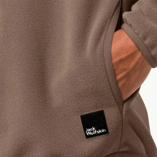 Hanorac pentru bărbați Jack Wolfskin Bockenheim Fleece Drept/ Brown photo 4
