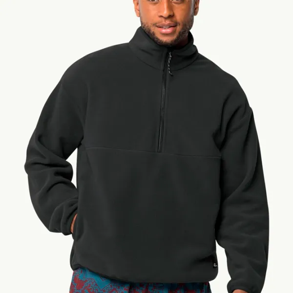 Толстовка для мужчин Jack Wolfskin Bockenheim Fleece Прямой/ Черный photo 2