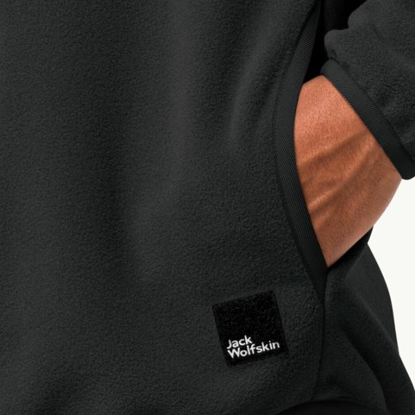 Толстовка для мужчин Jack Wolfskin Bockenheim Fleece Прямой/ Черный photo 4