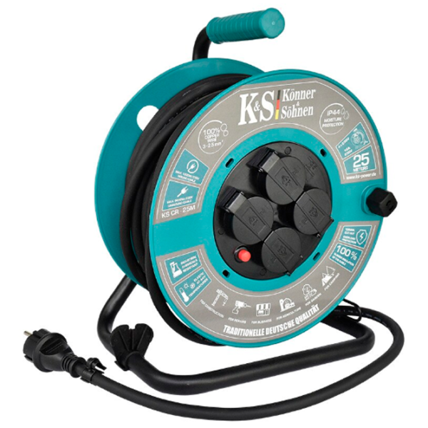 Удлинитель на катушке Könner & Söhnen CR-25M 25 м Черный photo 2