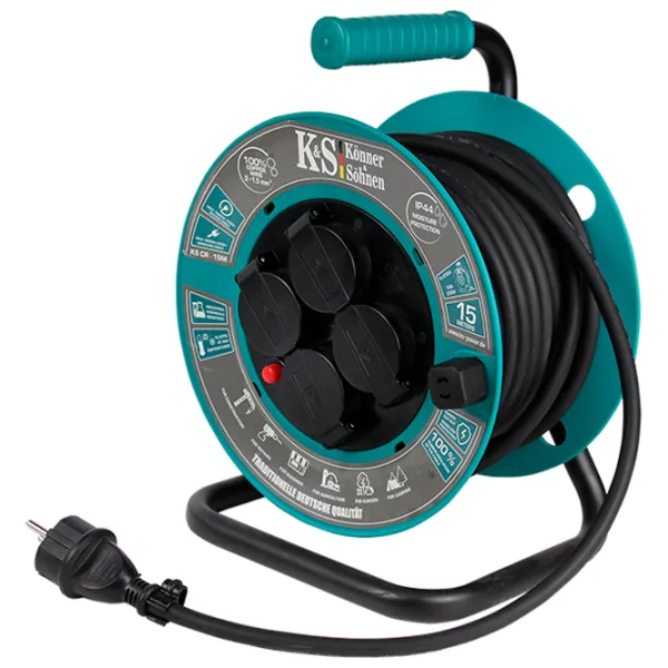 Удлинитель на катушке Könner & Söhnen CR-15M 15 м Черный photo 3