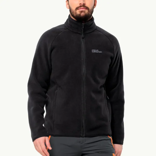 Hanorac pentru bărbați Jack Wolfskin Waldsteig Fz M Drept/ Black photo 2