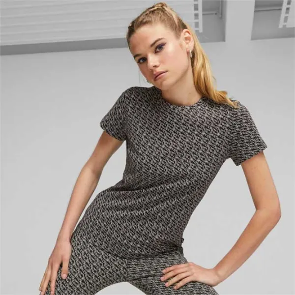 Футболка для женщин Puma Ess+ Logo Lab Aop Tee Хлопок/ Черный photo 3