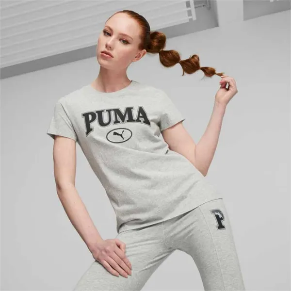 Tricou pentru femei Puma Squad Graphic Tee 20% poliester/ Gray photo 3