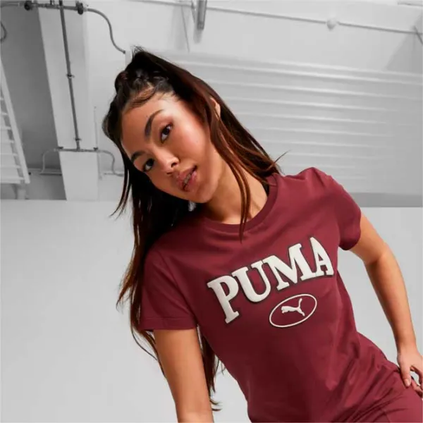 Tricou pentru femei Puma Squad Graphic Tee 20% poliester/ Red photo 3
