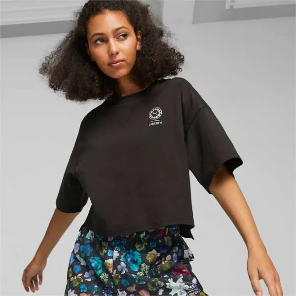 Футболка для женщин Puma X Liberty Graphic Tee Хлопок/ Черный photo 3
