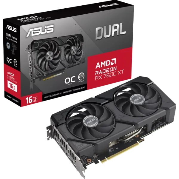 Placă video Asus Radeon RX 7600 XT Dual OC PCI Express x8 4.0 / 16 GB photo 5 Placă video Asus Radeon RX 7600 XT Dual OC PCI Express x8 4.0 / 16 GB photo 5