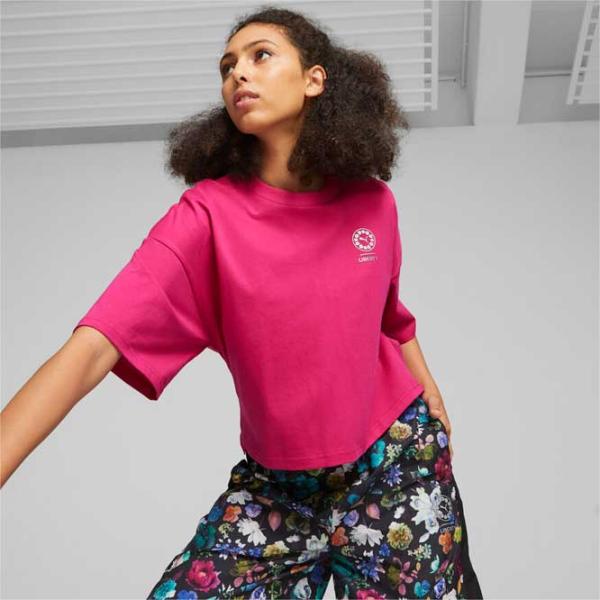 Tricou pentru femei Puma X Liberty Graphic Tee Bumbac/ Pink photo 3