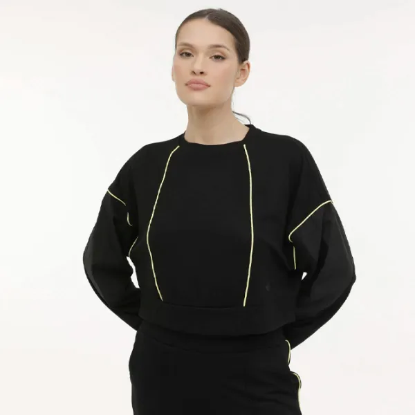 Hanorac pentru femei Lotto W-BETHANY C NECK SWT 4FX Black photo 3 Hanorac pentru femei Lotto W-BETHANY C NECK SWT 4FX Black photo 3