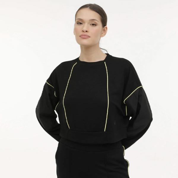 Hanorac pentru femei Lotto W-BETHANY C NECK SWT 4FX Black photo 3 Hanorac pentru femei Lotto W-BETHANY C NECK SWT 4FX Black photo 3
