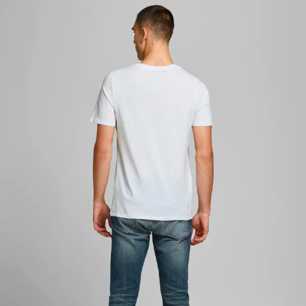 Tricou pentru bărbați Jack & Jones 1P 12137126 Bumbac/ White photo 3 Tricou pentru bărbați Jack & Jones 1P 12137126 Bumbac/ White photo 3