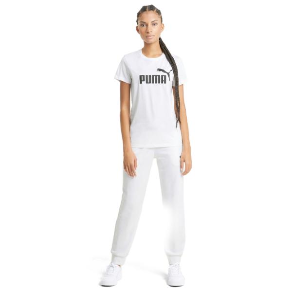 Футболка для женщин Puma Ess Logo Tee Хлопок/ Белый photo 3