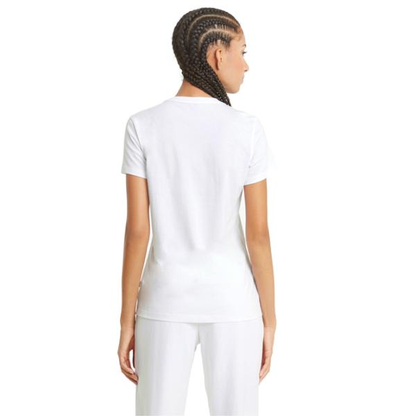Tricou pentru femei Puma Ess Logo Tee Bumbac/ White photo 4