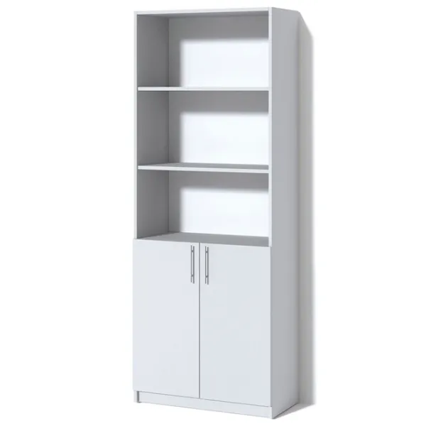 Dulap cu polițe Fabrik Home Office-Line №1 200 x 80 x 40/ PAL/ Frasin alb photo 2