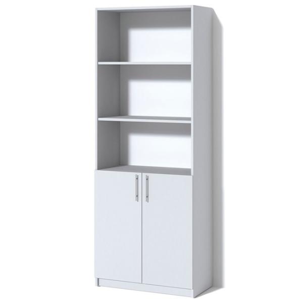 Dulap cu polițe Fabrik Home Office-Line №1 200 x 80 x 40/ PAL/ Frasin alb photo 2