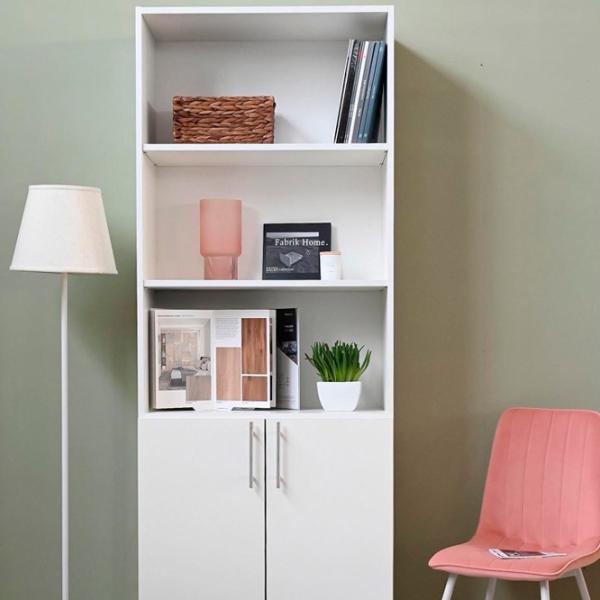 Dulap cu polițe Fabrik Home Office-Line №1 200 x 80 x 40/ PAL/ Frasin alb photo 4