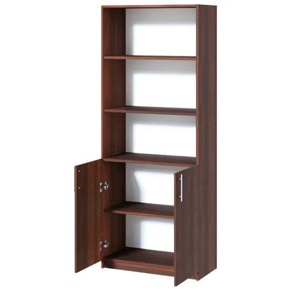 Dulap cu polițe Fabrik Home Office-Line №1 200 x 80 x 40/ PAL/ Nuc Închis photo 4