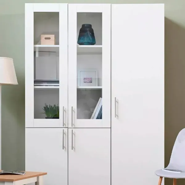 Шкаф Fabrik Home Office-Line №6 200см x 50см x 40см/ ЛДСП/ Белый ясень photo 4