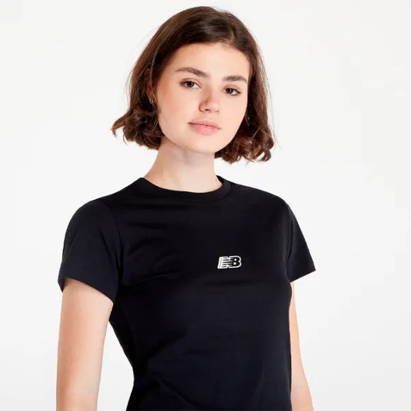 Tricou pentru femei New Balance Shirt Essentials Bumbac/ Black photo 3