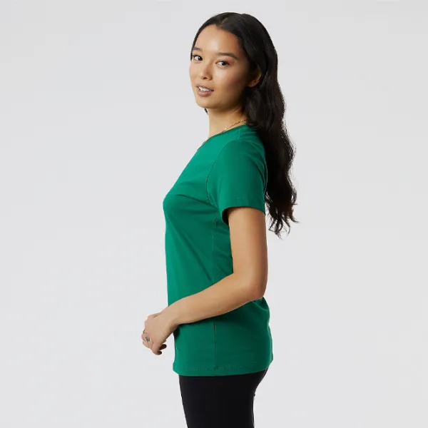 Tricou pentru femei New Balance Shirt Essentials Bumbac/ Green photo 2 Tricou pentru femei New Balance Shirt Essentials Bumbac/ Green photo 2