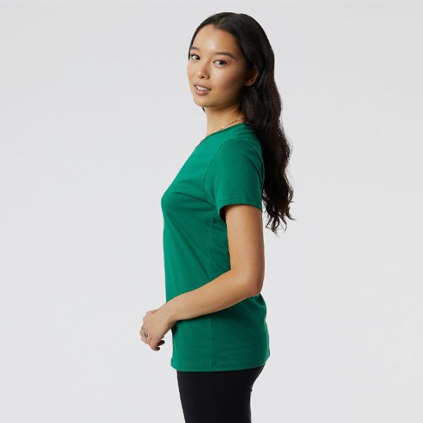 Tricou pentru femei New Balance Shirt Essentials Bumbac/ Green photo 2 Tricou pentru femei New Balance Shirt Essentials Bumbac/ Green photo 2