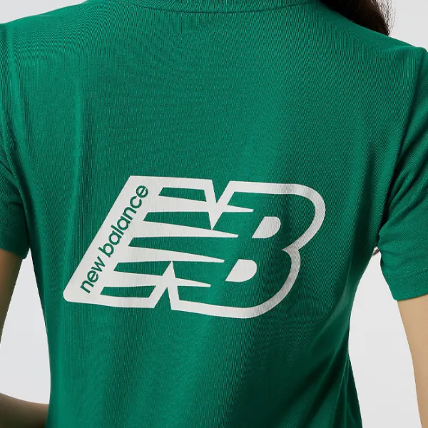 Tricou pentru femei New Balance Shirt Essentials Bumbac/ Green photo 4 Tricou pentru femei New Balance Shirt Essentials Bumbac/ Green photo 4