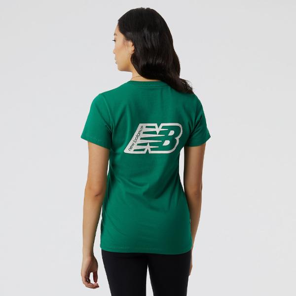 Tricou pentru femei New Balance Shirt Essentials Bumbac/ Green photo 3 Tricou pentru femei New Balance Shirt Essentials Bumbac/ Green photo 3