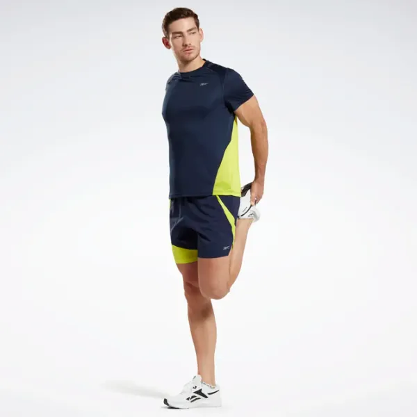 Tricou pentru bărbați Reebok RUNNING SS SPEEDWI Polyester/ Navy photo 4