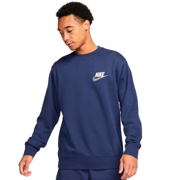 Hanorac pentru bărbați Nike M Nk Club+ Ft Crew Lbr Drept/ Blue photo 2 Hanorac pentru bărbați Nike M Nk Club+ Ft Crew Lbr Drept/ Blue photo 2