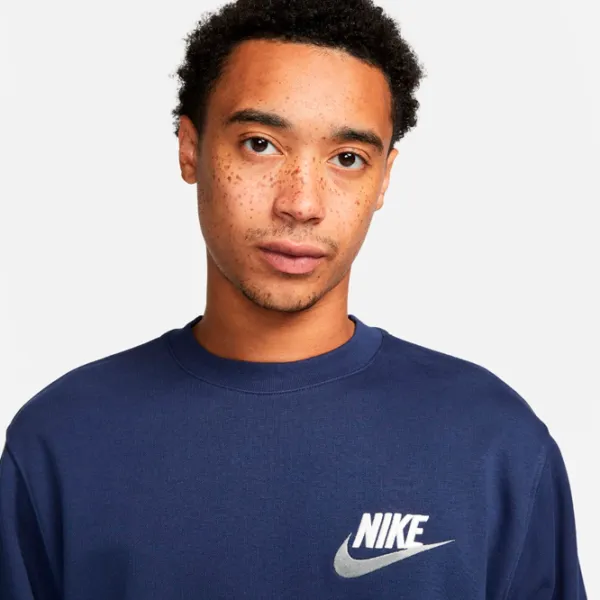 Hanorac pentru bărbați Nike M Nk Club+ Ft Crew Lbr Drept/ Blue photo 5 Hanorac pentru bărbați Nike M Nk Club+ Ft Crew Lbr Drept/ Blue photo 5