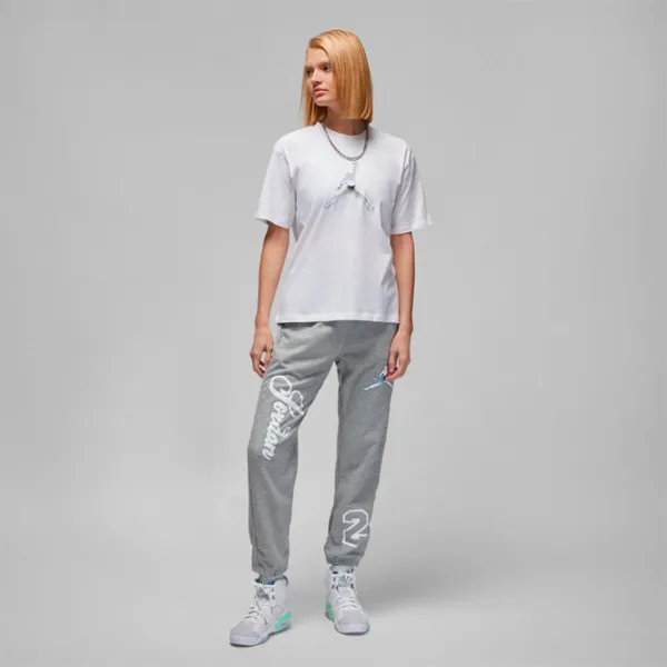 Футболка для женщин Nike Jordan Gf SS Tee Gfx Hbr Хлопок/ Белый photo 4