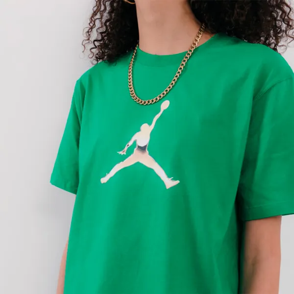 Tricou pentru femei Nike Jordan Gf SS Tee Gfx Hbr Bumbac/ Green photo 5 Tricou pentru femei Nike Jordan Gf SS Tee Gfx Hbr Bumbac/ Green photo 5