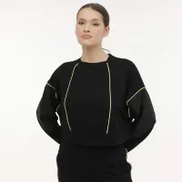 Hanorac pentru femei Lotto W-BETHANY C NECK SWT 4FX Black photo 2