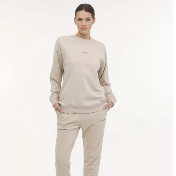 Hanorac pentru femei Lotto W-DELFIN C NECK SWEAT 4FX Beige photo 3 Hanorac pentru femei Lotto W-DELFIN C NECK SWEAT 4FX Beige photo 3